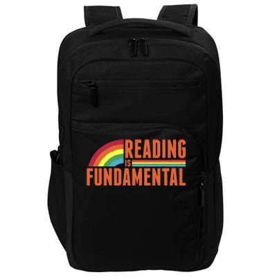 Reading Is Fundamental Retro Rainbow Book Worm Impact Tech Backpack