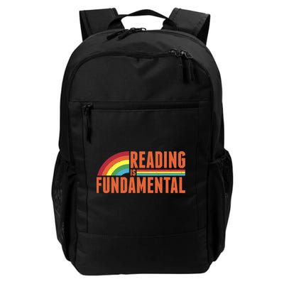 Reading Is Fundamental Retro Rainbow Book Worm Daily Commute Backpack