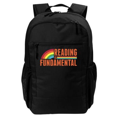 Reading Is Fundamental Retro Rainbow Book Worm Daily Commute Backpack