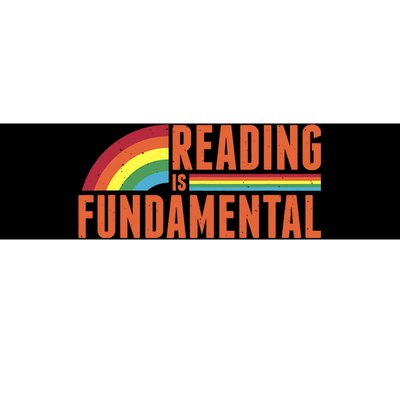 Reading Is Fundamental Retro Rainbow Book Worm Bumper Sticker