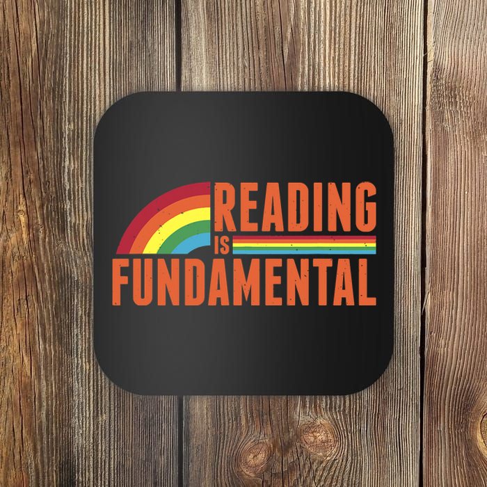 Reading Is Fundamental Retro Rainbow Book Worm Coaster