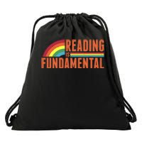 Reading Is Fundamental Retro Rainbow Book Worm Drawstring Bag