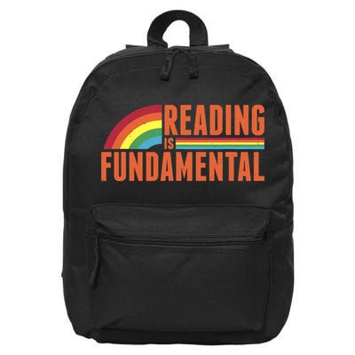 Reading Is Fundamental Retro Rainbow Book Worm 16 in Basic Backpack