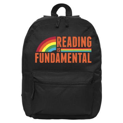 Reading Is Fundamental Retro Rainbow Book Worm 16 in Basic Backpack