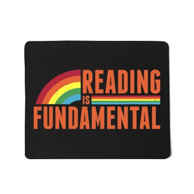 Reading Is Fundamental Retro Rainbow Book Worm Mousepad