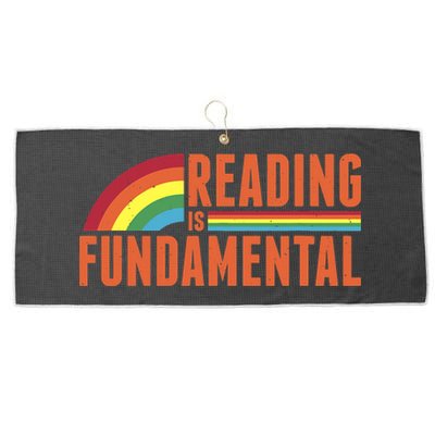 Reading Is Fundamental Retro Rainbow Book Worm Large Microfiber Waffle Golf Towel