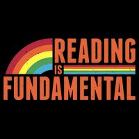 Reading Is Fundamental Retro Rainbow Book Worm Poster