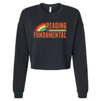 Reading Is Fundamental Retro Rainbow Book Worm Cropped Pullover Crew