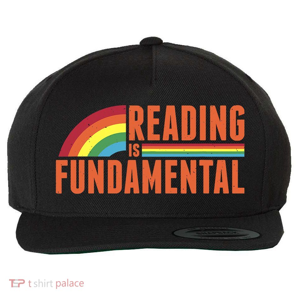 Reading Is Fundamental Retro Rainbow Book Worm Wool Snapback Cap