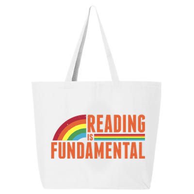 Reading Is Fundamental Retro Rainbow Book Worm 25L Jumbo Tote