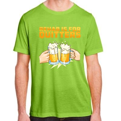 Rehab Is For Quitters Funny Rehabilition Wine Beer Lovers Gift Adult ChromaSoft Performance T-Shirt