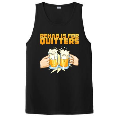 Rehab Is For Quitters Funny Rehabilition Wine Beer Lovers Gift PosiCharge Competitor Tank