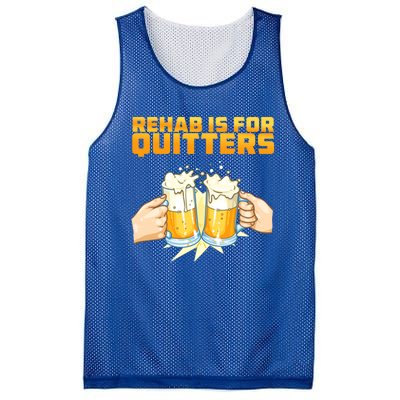 Rehab Is For Quitters Funny Rehabilition Wine Beer Lovers Gift Mesh Reversible Basketball Jersey Tank