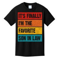 Retro Its Favorite Son In Law Funny Jokes Kids T-Shirt