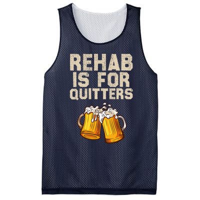 Rehab Is For Quitters Funny Alcohol Rehabilitation Beer Mesh Reversible Basketball Jersey Tank