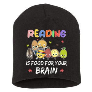 Reading Is Food For Your Brain ChildrenS Books Characters Short Acrylic Beanie