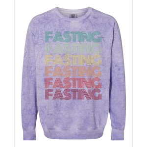 Retro Im Fasting Mode On Autophagy In Progress Ramadan Life Great Gift Colorblast Crewneck Sweatshirt