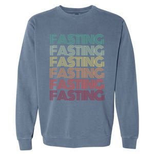 Retro Im Fasting Mode On Autophagy In Progress Ramadan Life Great Gift Garment-Dyed Sweatshirt