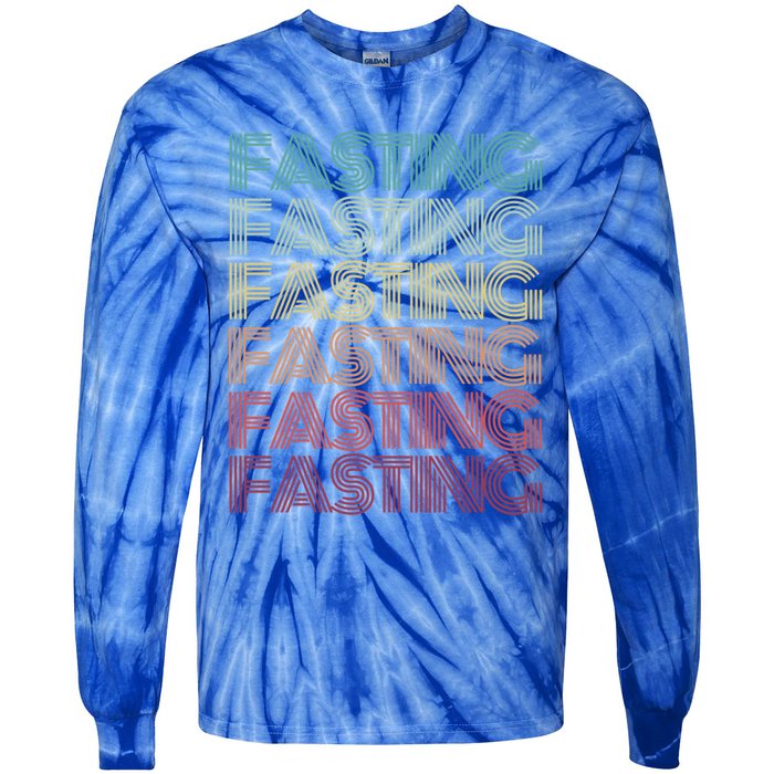 Retro Im Fasting Mode On Autophagy In Progress Ramadan Life Great Gift Tie-Dye Long Sleeve Shirt