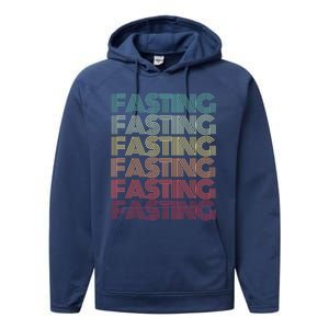 Retro Im Fasting Mode On Autophagy In Progress Ramadan Life Great Gift Performance Fleece Hoodie