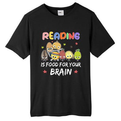 Reading Is Food For Your Brain ChildrenS Books Characters Tall Fusion ChromaSoft Performance T-Shirt