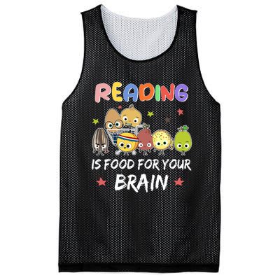 Reading Is Food For Your Brain ChildrenS Books Characters Mesh Reversible Basketball Jersey Tank