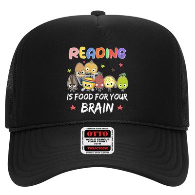 Reading Is Food For Your Brain ChildrenS Books Characters Trucker Hat