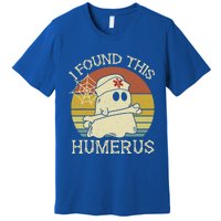 Retro I Found This Humerus Halloween Ghost Nurse Humorous Cute Gift Premium T-Shirt