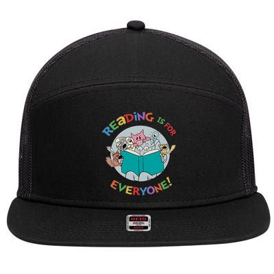 Reading If For Everyone Reading Lover Bookworm Read Across America Reading Day 7 Panel Mesh Trucker Snapback Hat