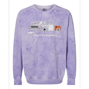 Roadkill I Flock To Beaters Adult Colorblast Crewneck Sweatshirt