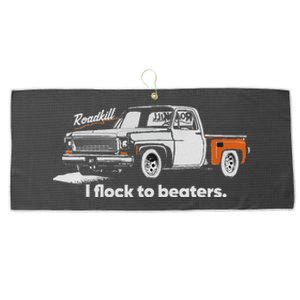 Roadkill I Flock To Beaters Adult Large Microfiber Waffle Golf Towel