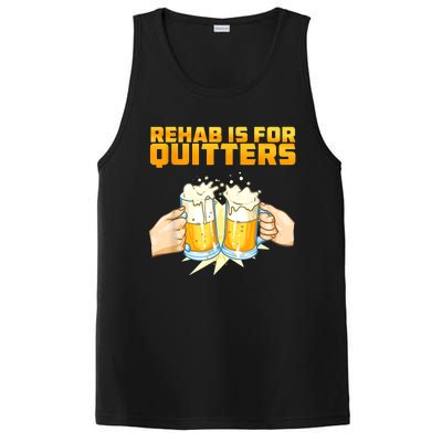 Rehab Is For Quitters Funny Rehabilition Wine Beer Lovers PosiCharge Competitor Tank