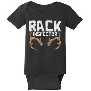 Rack Inspector Funny Deer Elk Buck Bow Hunting Hunter Gift Baby Bodysuit