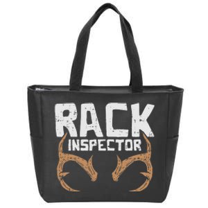 Rack Inspector Funny Deer Elk Buck Bow Hunting Hunter Gift Zip Tote Bag