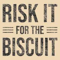 Risk It For The Biscuit Motivation Drawstring Bag