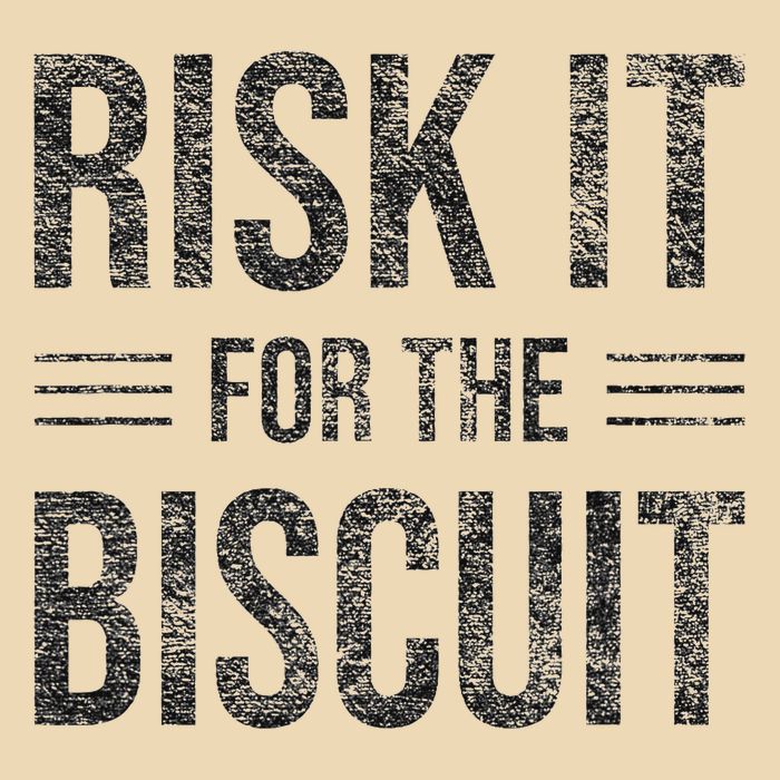 Risk It For The Biscuit Motivation Drawstring Bag