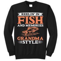 Reelin In Fish And Memories Grandma Style Grandma Fishing Sweatshirt