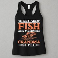 Reelin In Fish And Memories Grandma Style Grandma Fishing Womens Tank Top
