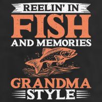 Reelin In Fish And Memories Grandma Style Grandma Fishing Golf Towel