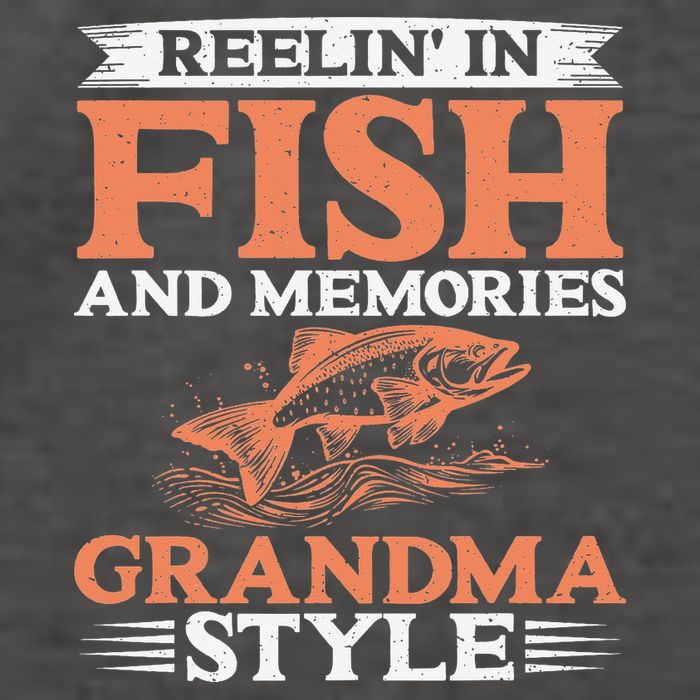 Reelin In Fish And Memories Grandma Style Grandma Fishing Vector Backpack