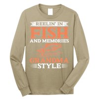 Reelin In Fish And Memories Grandma Style Grandma Fishing Long Sleeve Shirt