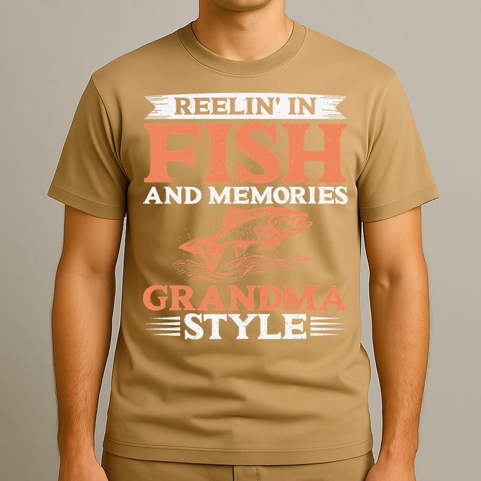 Reelin In Fish And Memories Grandma Style Grandma Fishing T-Shirt
