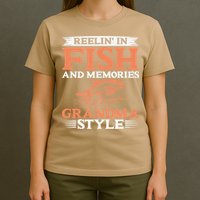 Reelin In Fish And Memories Grandma Style Grandma Fishing T-Shirt