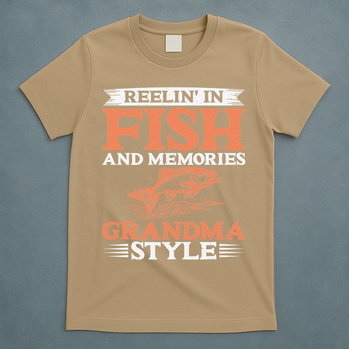 Reelin In Fish And Memories Grandma Style Grandma Fishing T-Shirt