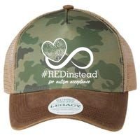 #Red Instead For Autism Acceptance Legacy Tie Dye Trucker Hat