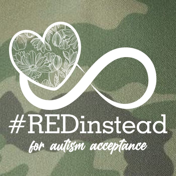 #Red Instead For Autism Acceptance Legacy Tie Dye Trucker Hat
