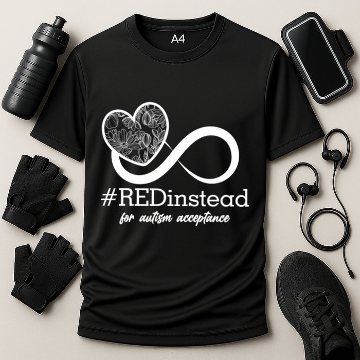 #Red Instead For Autism Acceptance Performance Shirt