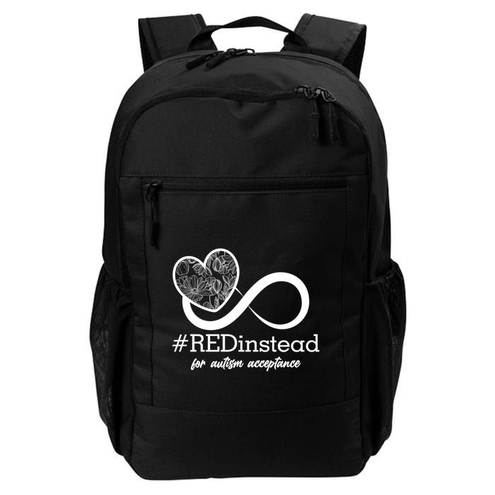#Red Instead For Autism Acceptance Daily Commute Backpack