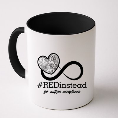 #Red Instead For Autism Acceptance Mug