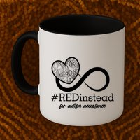 #Red Instead For Autism Acceptance Mug